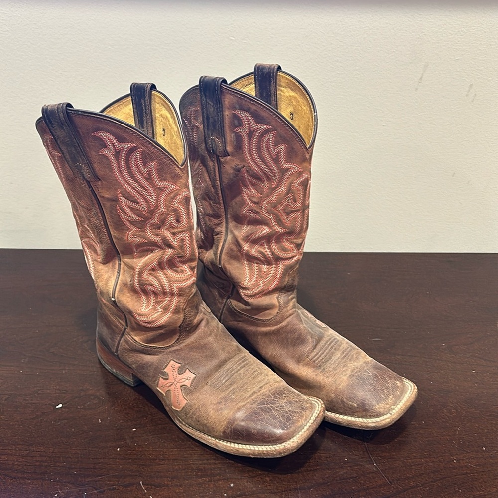 Tony lama square toe women’s boots 8.5